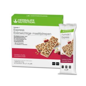F1 Express Evenwichitge Maaltijdreep Cranberry Witte Chocolade 7 repen