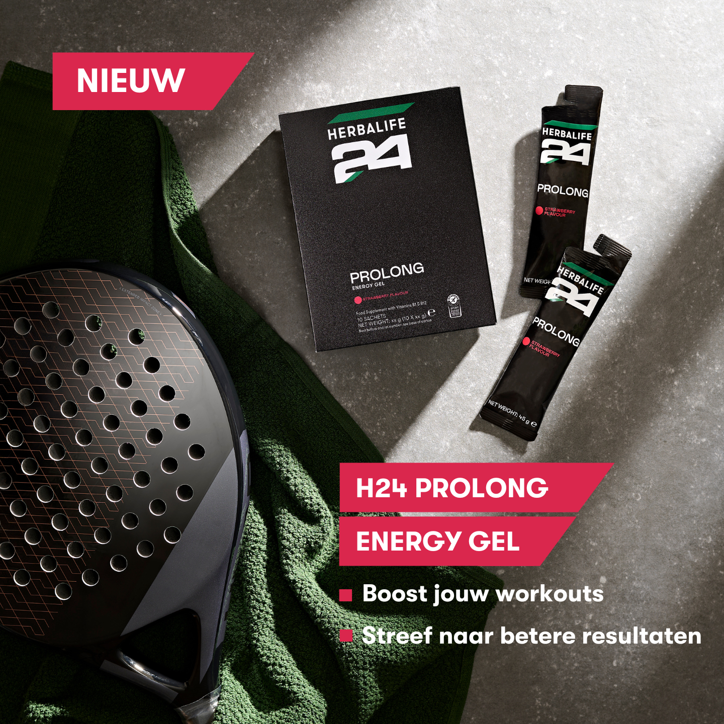 Prolong Energiegel Aardbei - 10 zakjes - Afbeelding 3